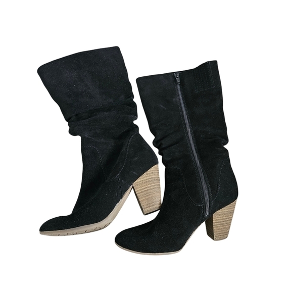 Sonoma Goods For Life Sketch Tall Black Suede boots size 6.5 - Picture 2 of 8